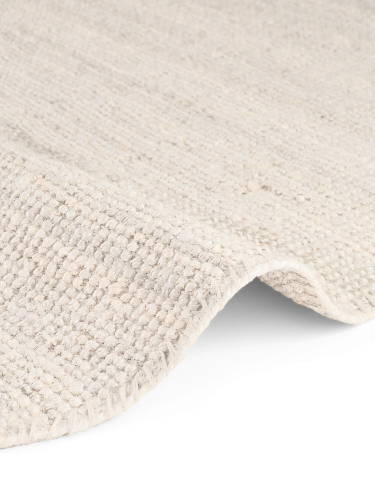 JUTETEPPICH 200 cm Bouclé Weiß rund  - Weiß, KONVENTIONELL, Textil (200cm) - Hanse Home