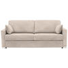 SCHLAFSOFA in Textil Sandfarben  - Sandfarben/Chromfarben, Konventionell, Textil/Metall (208/86/97cm) - Novel