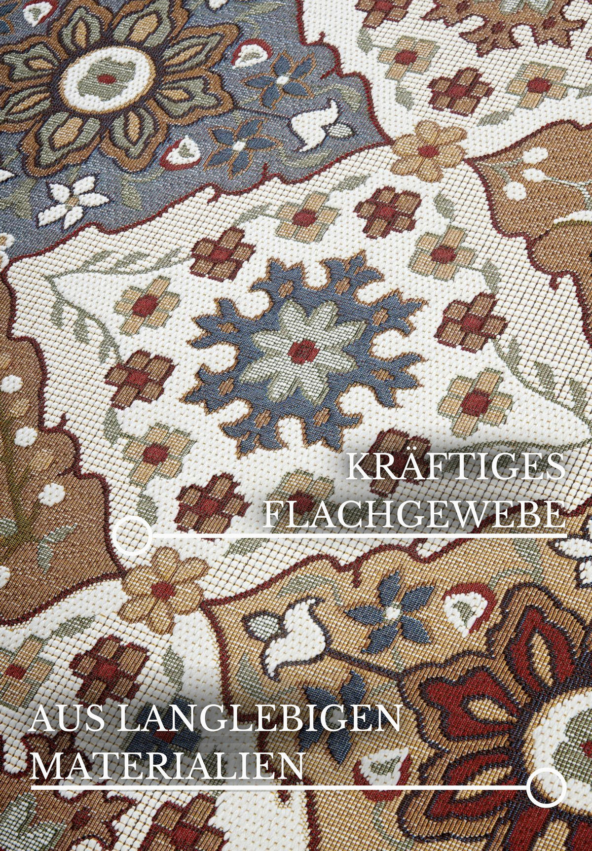 OUTDOORTEPPICH 120/180 cm Kollektion 1767 Creme, Multicolor  - Multicolor/Creme, Design, Kunststoff (120/180cm) - Villeroy & Boch