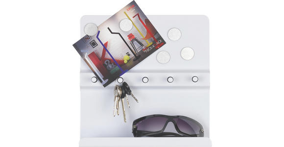 SCHLÜSSELBOARD - Weiß, Design, Metall (25/25/6cm) - Carryhome