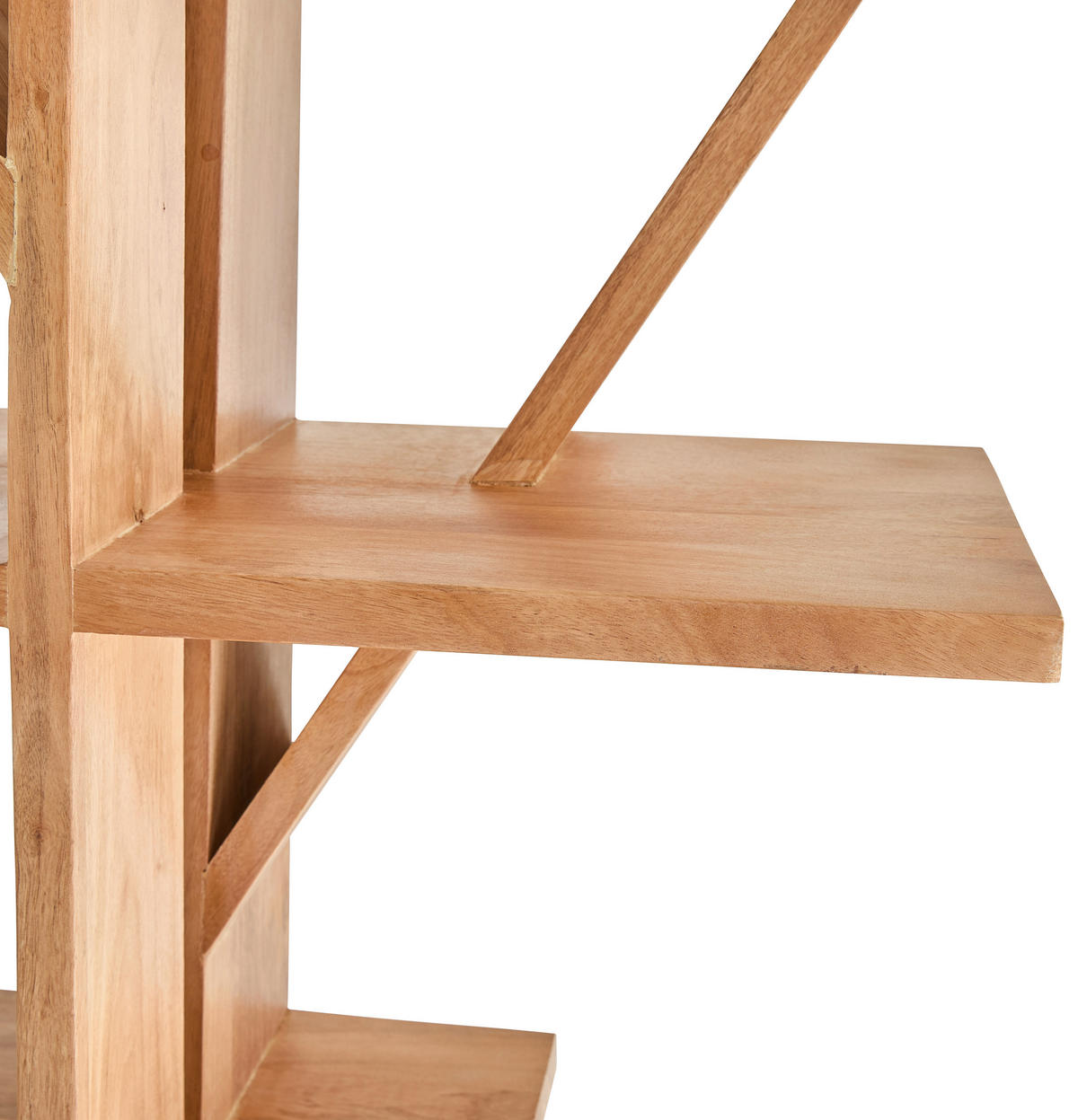 REGAL Mangoholz vollmassiv Naturfarben  - Naturfarben, Design, Holz (138/189/35cm) - Livetastic