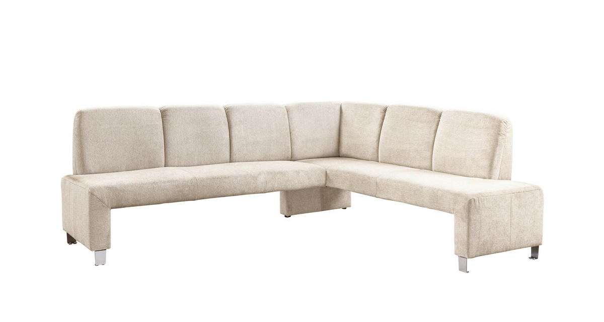 KLUPA KUTNA  bež  drvo, tekstil, drvni materijal      - srebrne boje/bež, Moderno, drvni materijal/drvo (263/198cm) - Livetastic
