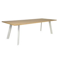 MATBORD 240/95/73 cm delar i massivt trä  trä ek Bianco  - vit/ek Bianco, Modern, metall/trä (240/95/73cm) - Niels Andersson
