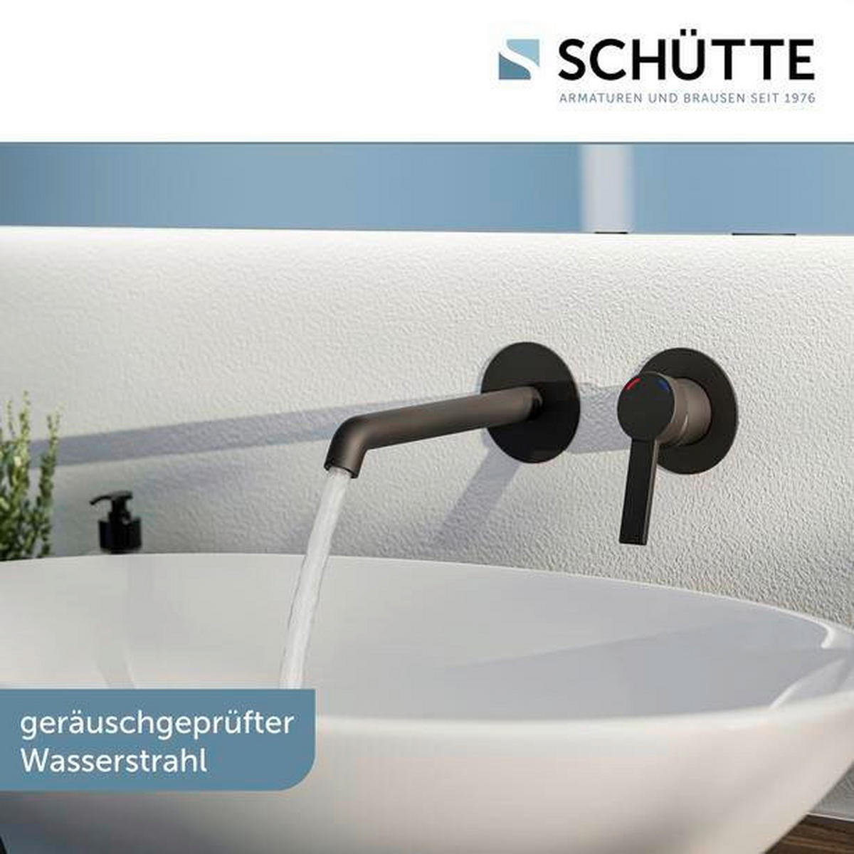WASCHTISCHARMATUR 20/8/27 cm  - Schwarz, Basics, Metall (20/8/27cm) - Schütte