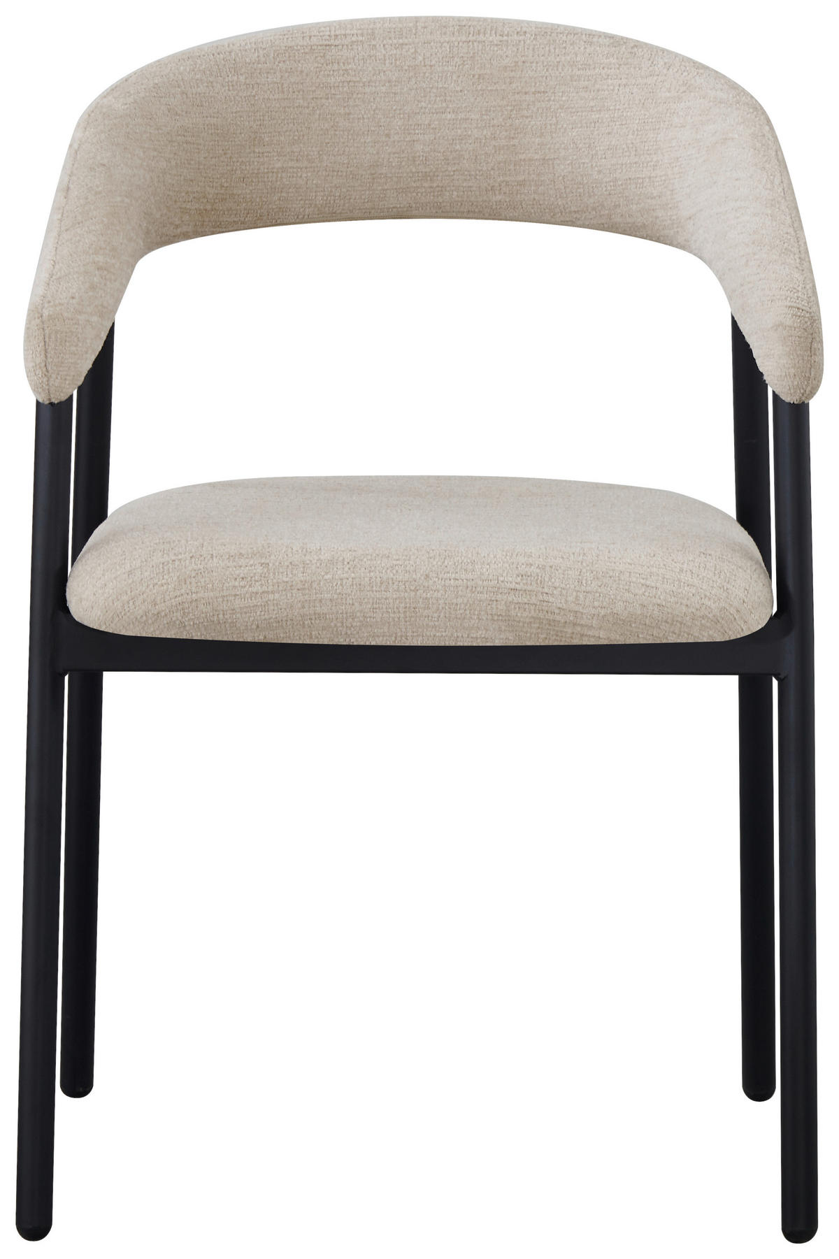 ARMLEHNSTUHL  inklusive Armlehnen Struktur  Schwarz, Beige  - Beige/Schwarz, MODERN, Holz/Textil (53/80/55cm) - Livetastic
