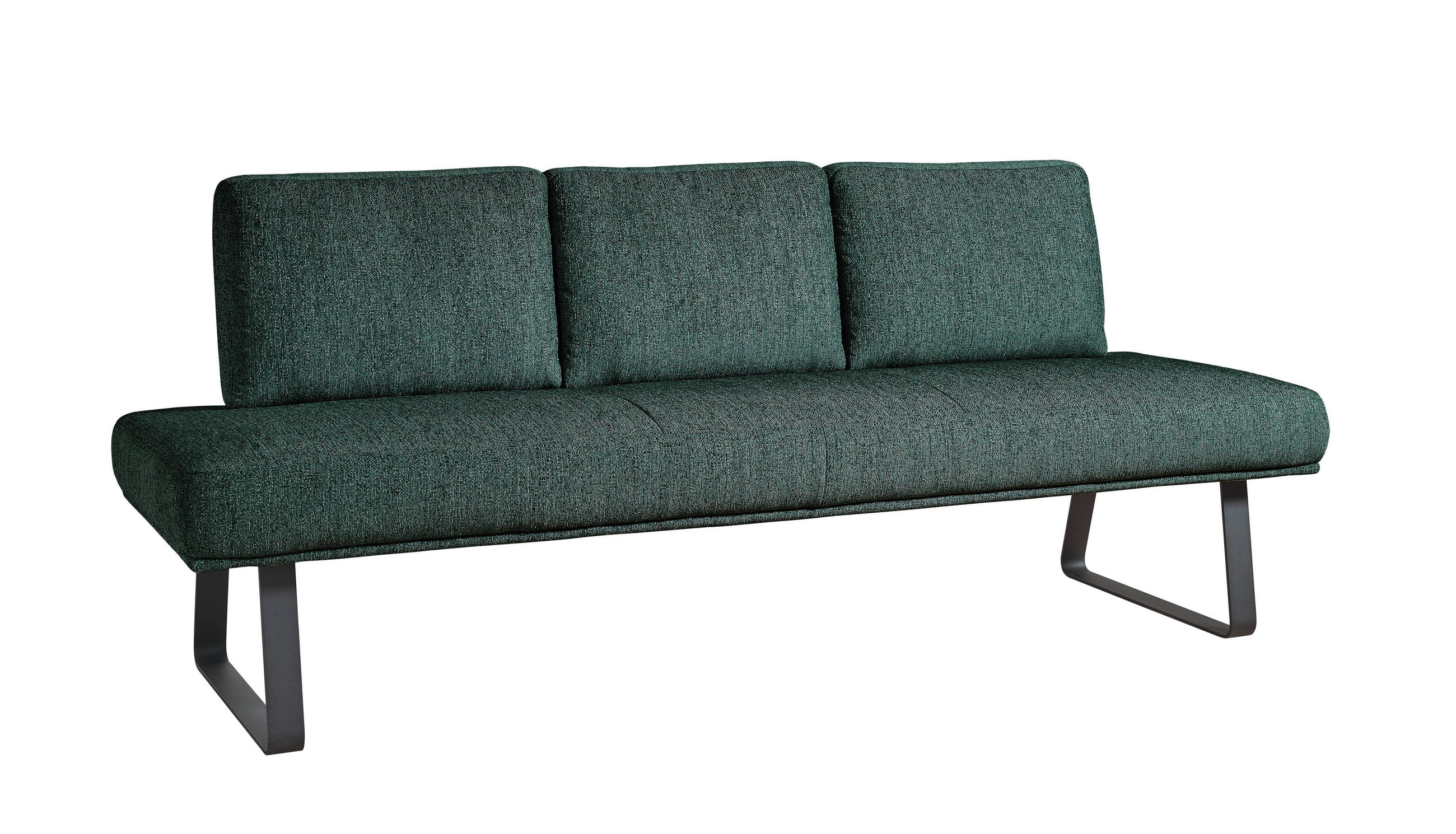 SITZBANK 209/92/78 cm  in Grün  - Schwarz/Grün, Design, Textil/Metall (209/92/78cm) - Dieter Knoll
