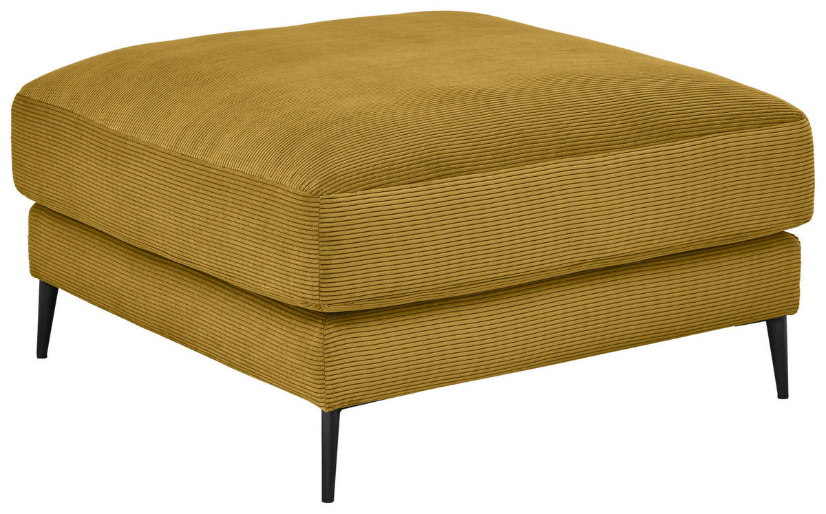 HOCKER Textil Gelb, Grün  - Gelb/Schwarz, Design, Textil/Metall (90/43/90cm) - Dieter Knoll