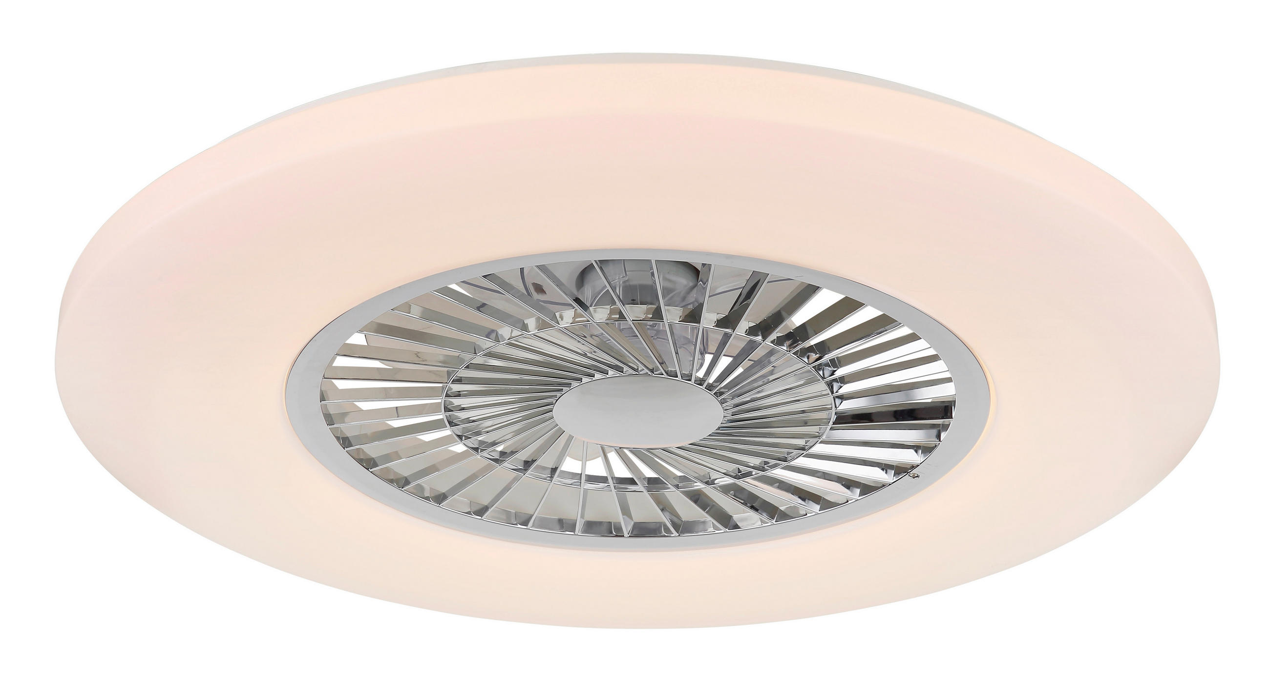 VENTILATOR STROPNI  prozirno, bijela, boje kroma   prozirno  ALVA  - bijela/prozirno, Basics, plastika (59,5/15,4cm) - Globo