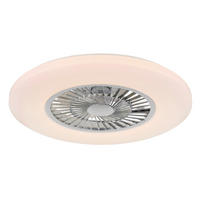VENTILATOR STROPNI  prozirno, bijela, boje kroma   prozirno  ALVA  - bijela/prozirno, Basics, plastika (59,5/15,4cm) - Globo