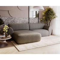 ECKSOFA SOLIS in Chenille Beige  170/288 cm  - Beige/Creme, Design, Kunststoff/Textil (170/288cm) - Livetastic