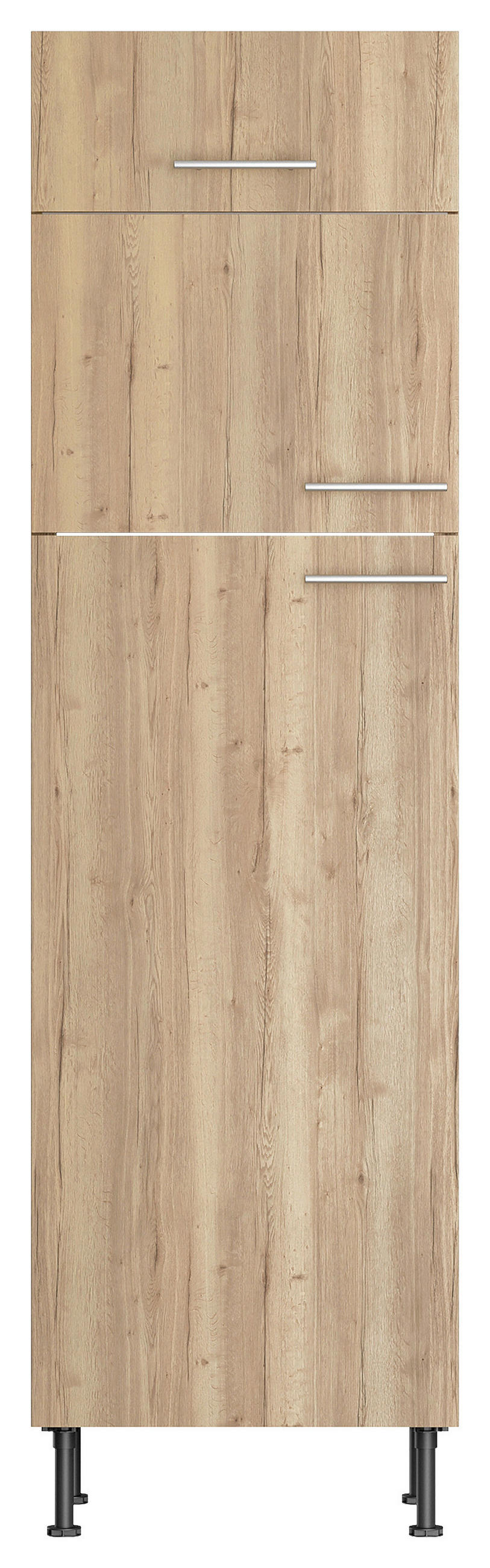 GERÄTEUMBAUSCHRANK 60/211,8/58,1 cm  in Wildeiche  - Wildeiche/Edelstahlfarben, Basics, Holzwerkstoff/Metall (60/211,8/58,1cm) - Optifit