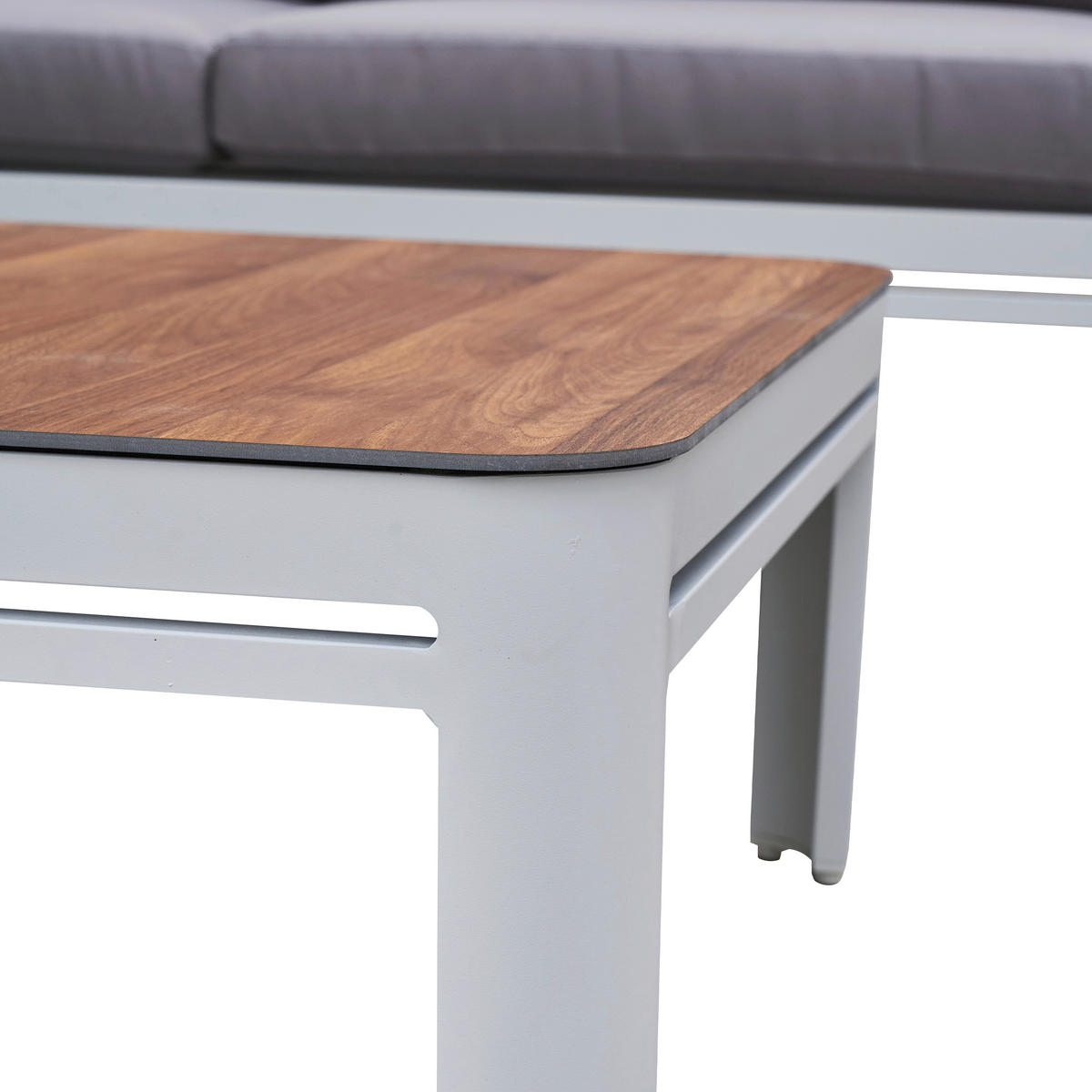 JEDÁLENSKÁ TERASOVÁ SÚPRAVA 3-dielne, kov - hnedá/biela, Basics, kov (226/157/65cm) - Ambia Garden