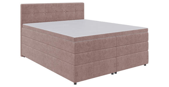 BOXSPRINGBETT 160/200 cm in Hellrot - Hellrot/Schwarz, KONVENTIONELL, Kunststoff/Textil (160/200cm) - Carryhome