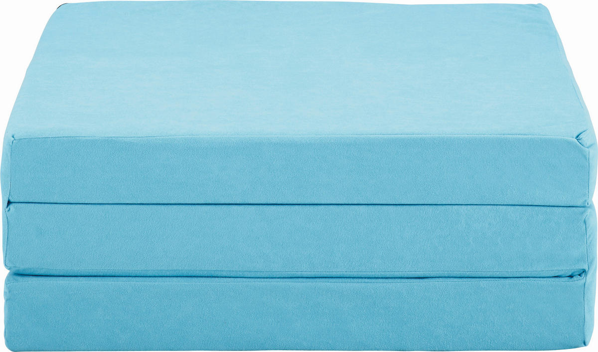 Faltmatratze Basic 189x65 cm Höhe ca.: 8 cm, H2 = mittel,  - Hellblau, KONVENTIONELL, Textil (189/65/8cm)
