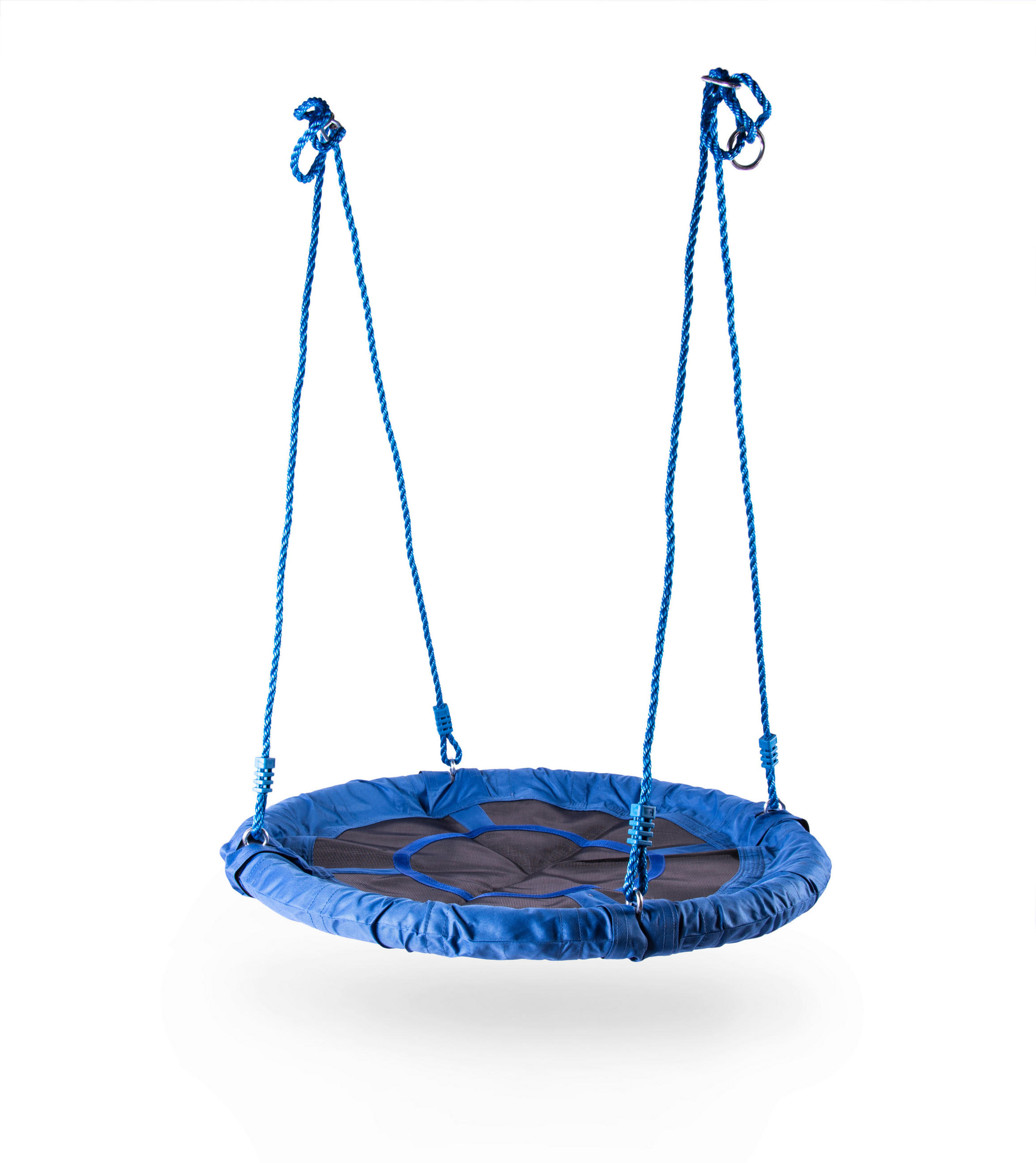 NESTSCHAUKEL 90/140 cm Blau, Schwarz  - Blau/Schwarz, Basics, Kunststoff/Metall (90/140cm)