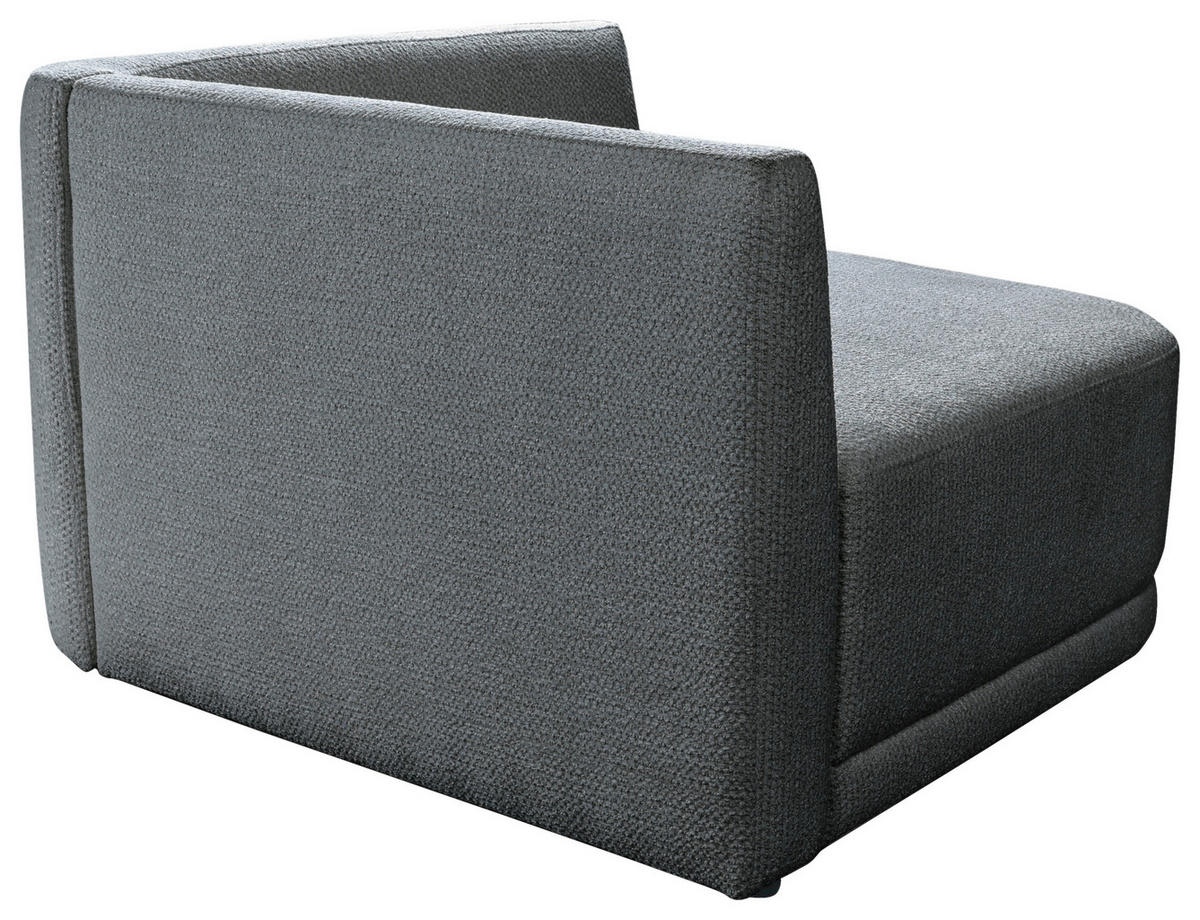 SOFA ZURI in Struktur Dunkelgrau  - Dunkelgrau/Senfgelb, Trend, Kunststoff/Textil (110/75/115cm) - Livetastic