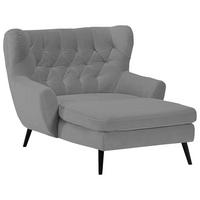 XXL-SESSEL Flachgewebe Grau  - Schwarz/Grau, Design, Holz/Textil (120/101/165cm) - Stylife