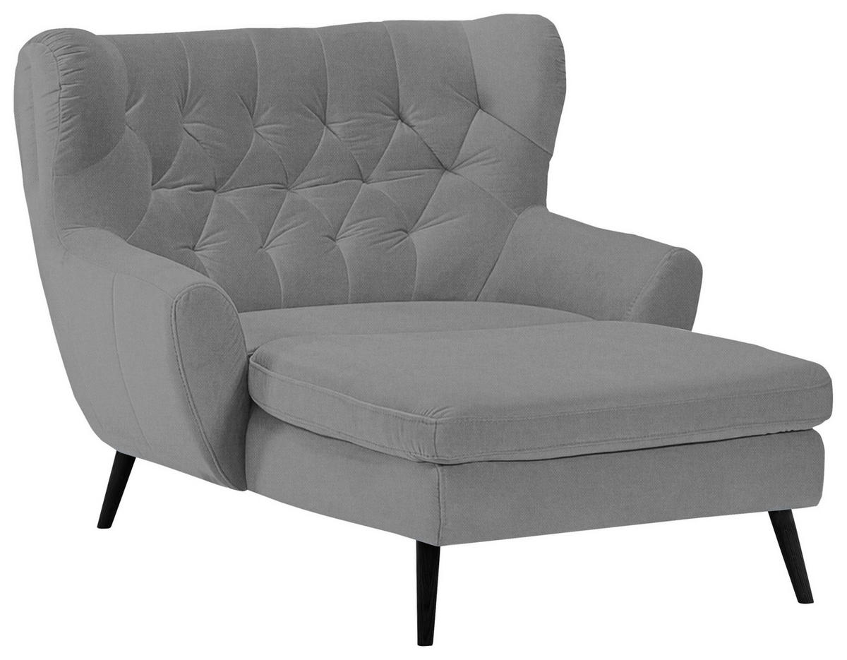 XXL-SESSEL Flachgewebe Grau  - Schwarz/Grau, Design, Holz/Textil (120/101/165cm) - Stylife