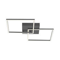 LED-Deckenleuchte 53/53/6,5 cm   - Schwarz, Design, Kunststoff/Metall (53/53/6,5cm)