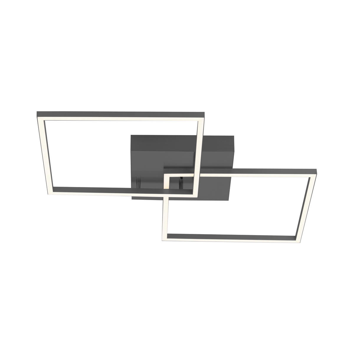 LED-Deckenleuchte 53/53/6,5 cm   - Schwarz, Design, Kunststoff/Metall (53/53/6,5cm)