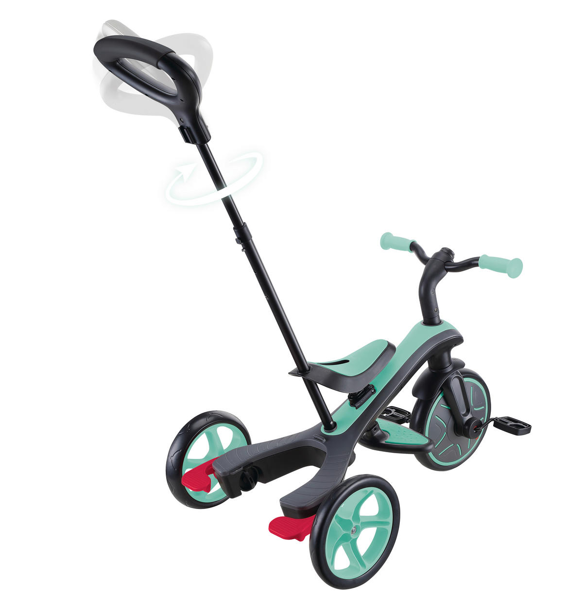 DREIRAD EXPLORER TRIKE 4in1  - Mintgrün, Basics, Kunststoff (95/47/97.5cm) - GLOBBER