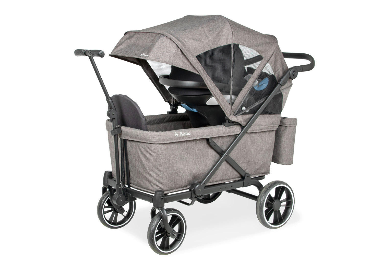 BOLLERWAGEN  CRUISER PI500   - Hellgrau, Basics, Textil/Metall (118/64/64cm) - Pinolino