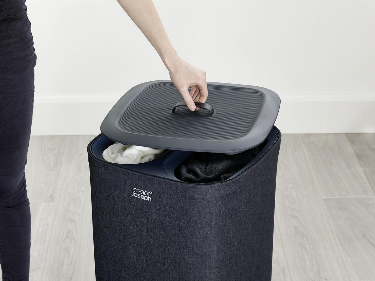 KOŠARA ZA RUBLJE      39,5/71/39,5 cm      - crna, Basics, tekstil (39,5/71/39,5cm) - Joseph Joseph