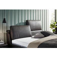 POLSTERBETT Matratze, Lattenrost Anthrazit 160/200 cm  - Hellbraun/Anthrazit, Design, Holz/Textil (160/200cm) - Johann Jakob