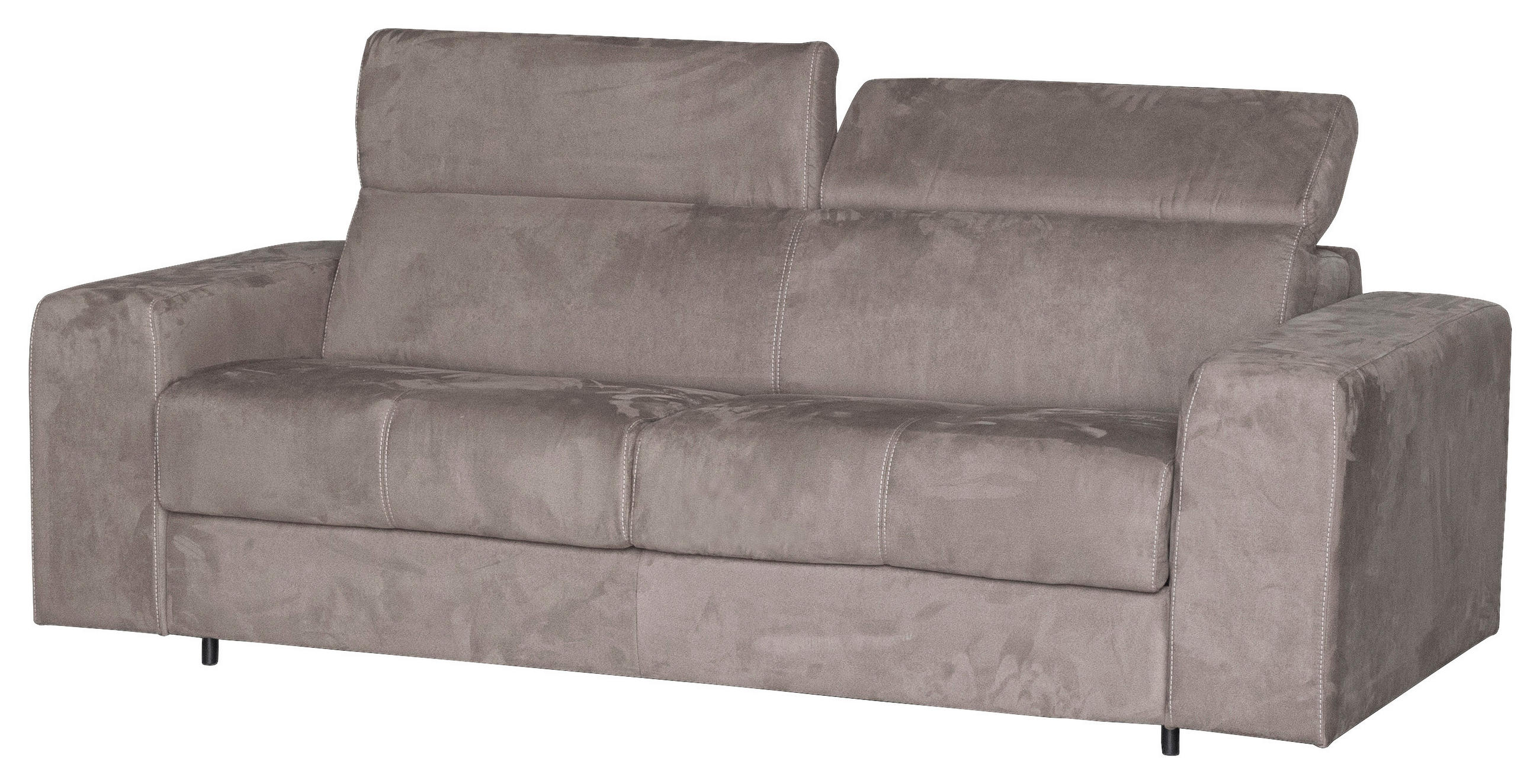 HÁROMÜLÉSES KANAPÉ textil taupe  - fekete/taupe, Modern, műanyag/textil (218/79-97/100cm) - Hom`in