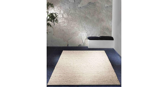 HANDWEBTEPPICH 90/160 cm  - Beige, Natur, Textil (90/160cm) - Linea Natura