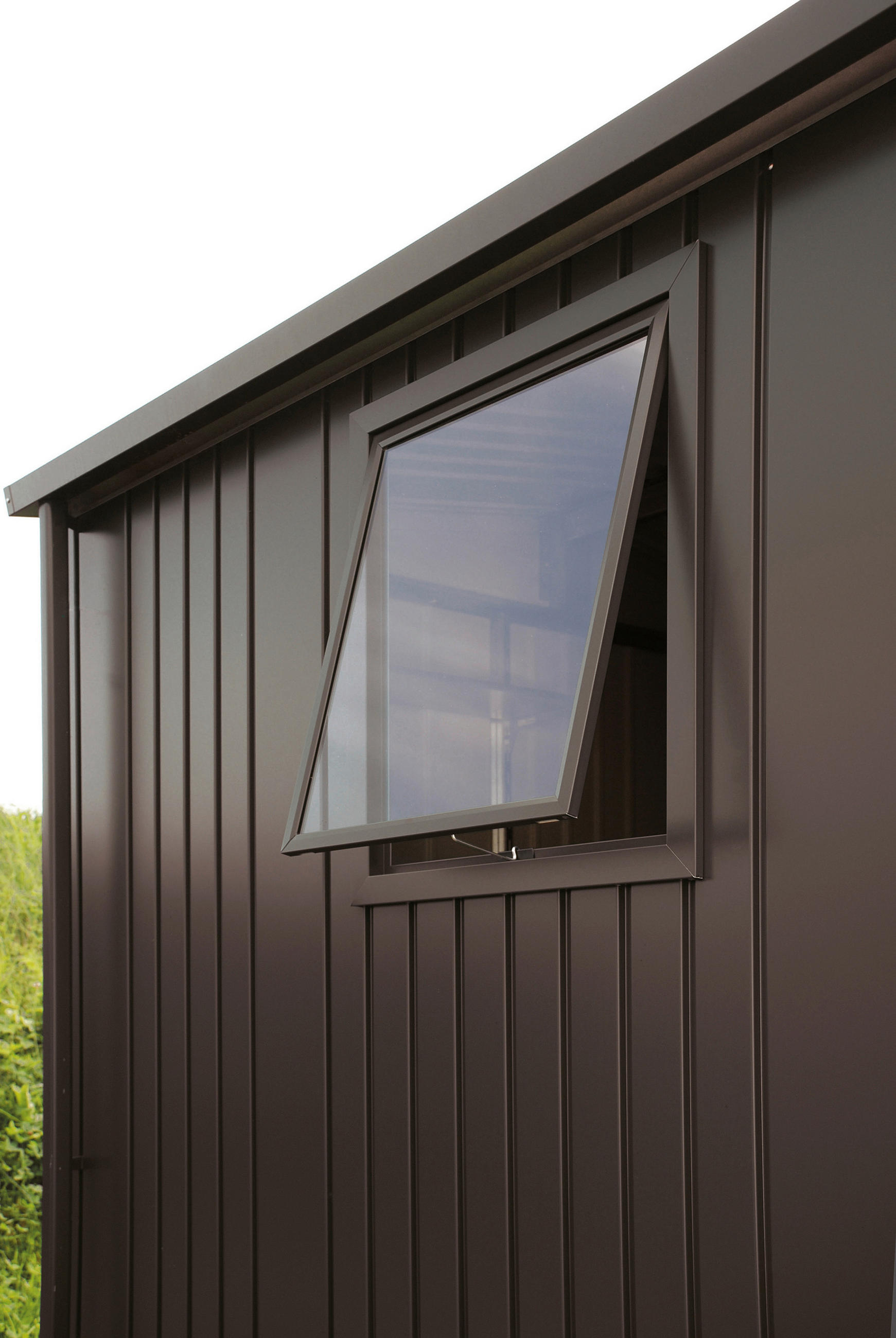 FENSTERLICHTPANEEL 188/2,5/81,4 cm  - Dunkelgrau, Design, Glas/Metall (188/2,5/81,4cm) - Biohort