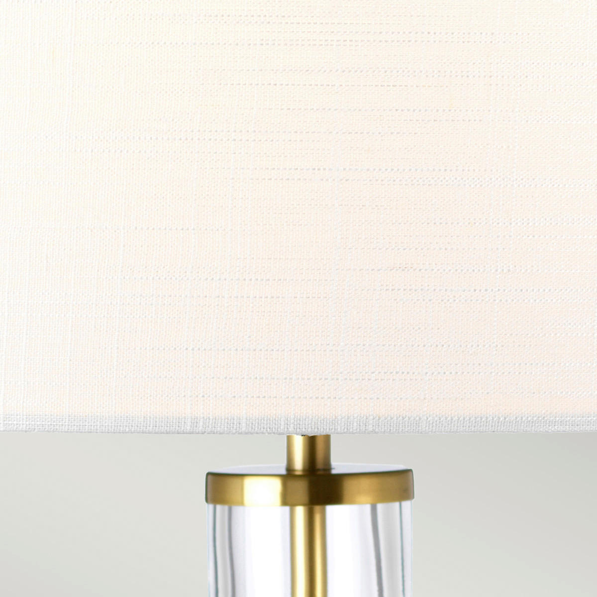 TISCHLEUCHTE - Messingfarben, Konventionell, Glas/Textil (36/67cm) - Elstead Lighting
