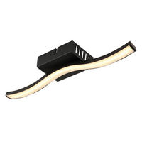 LED PLAFONJERA - opal/crna, Dizajnerski, plastika (34,3/7/6,4cm) - Best Price