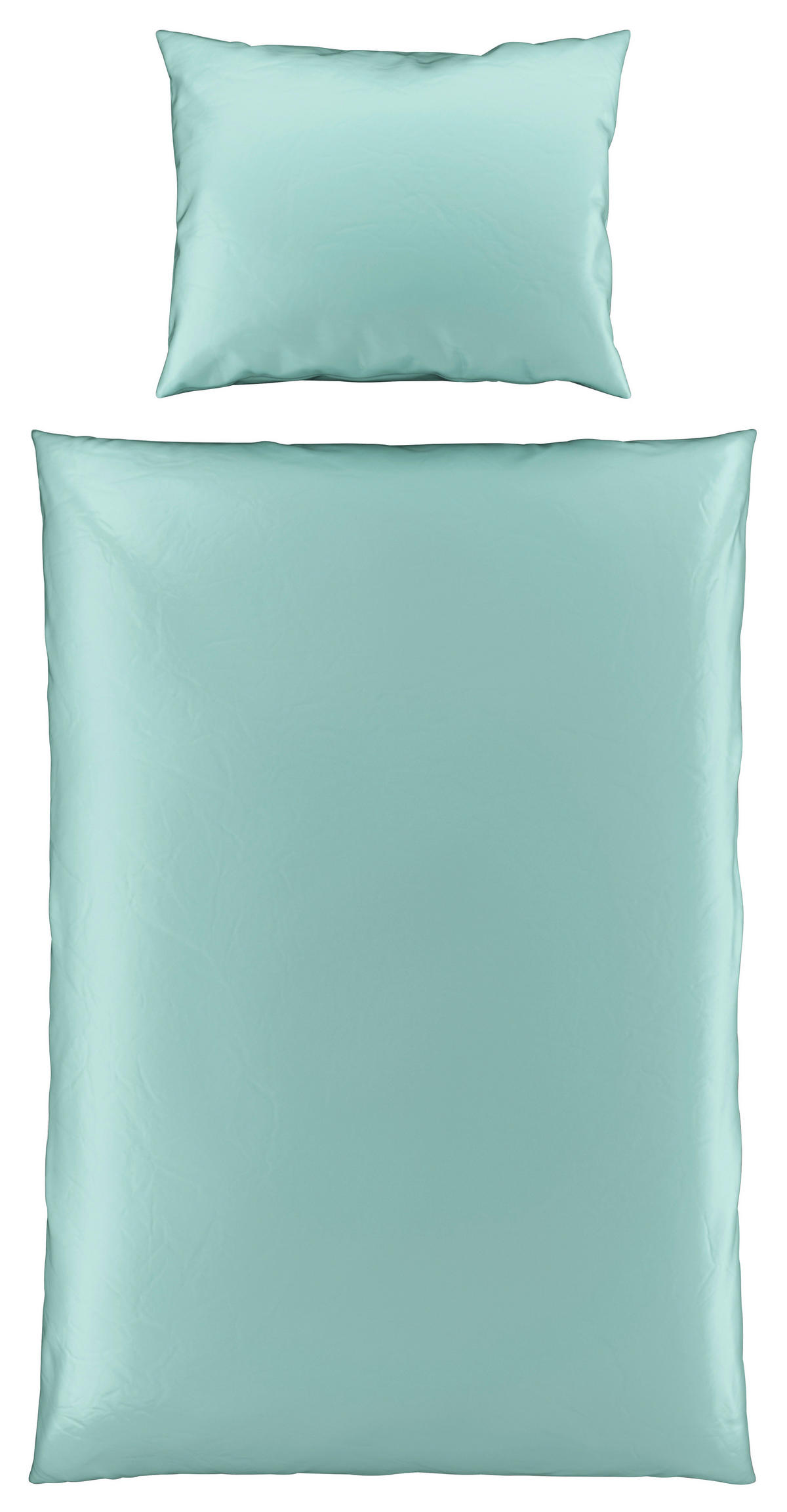 BETTWÄSCHE TANJA Satin 140/220 cm  - Salbeigrün, Basics, Textil (140/220cm) - Novel