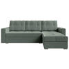 ECKSOFA in Samt Dunkelgrün  - Chromfarben/Dunkelgrün, KONVENTIONELL, Kunststoff/Textil (233/140cm) - Carryhome