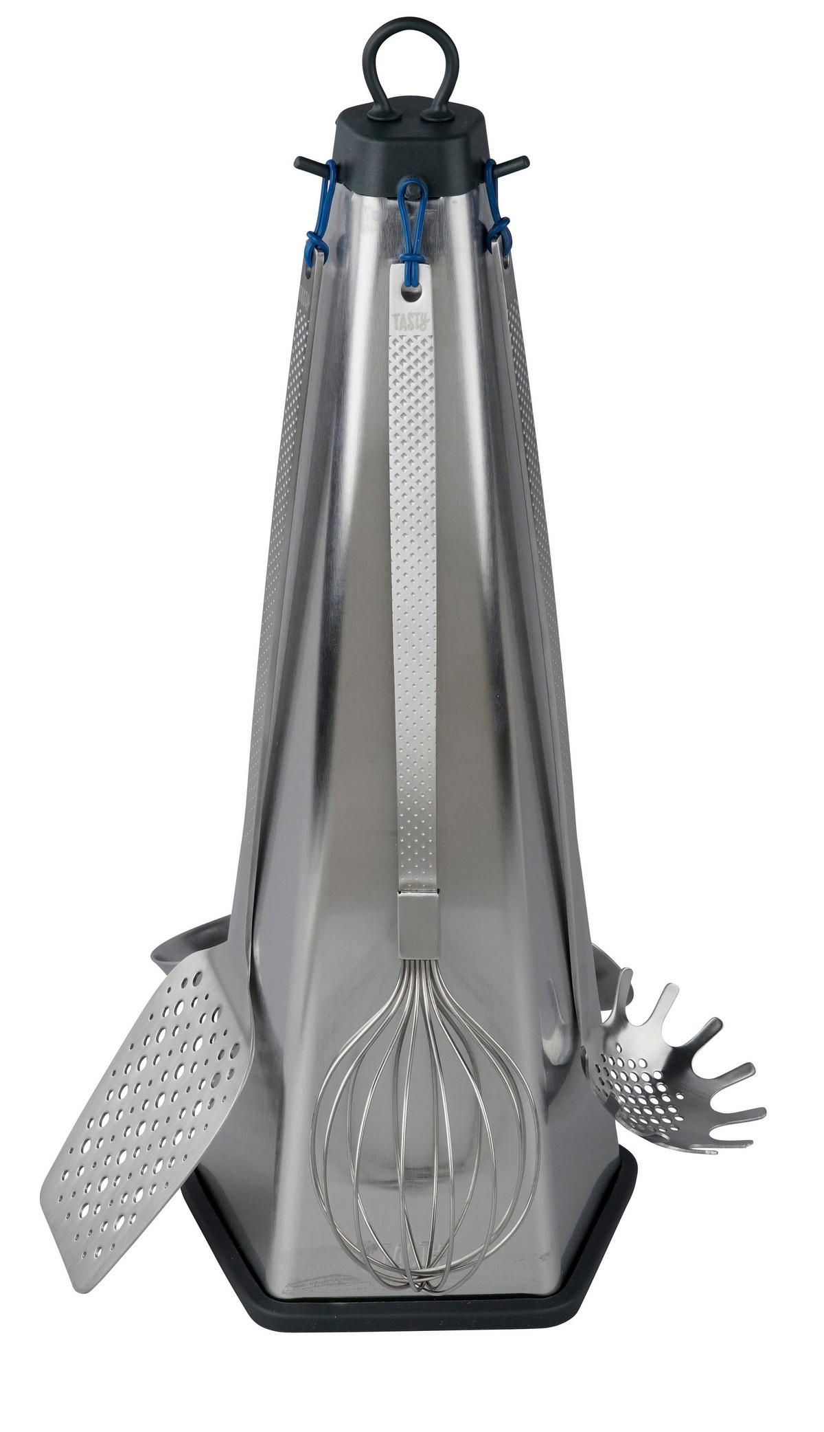 KÜCHENHELFERSET TASTY  - Blau/Silberfarben, Basics, Metall (40/18/14cm) - Fackelmann