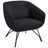 COCKTAILSESSEL - Anthrazit, Design, Leder/Metall (76/80/73cm) - Joop!