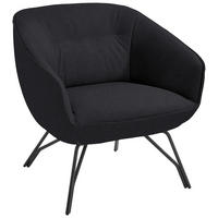 COCKTAILSESSEL - Anthrazit, Design, Leder/Metall (76/80/73cm) - Joop!