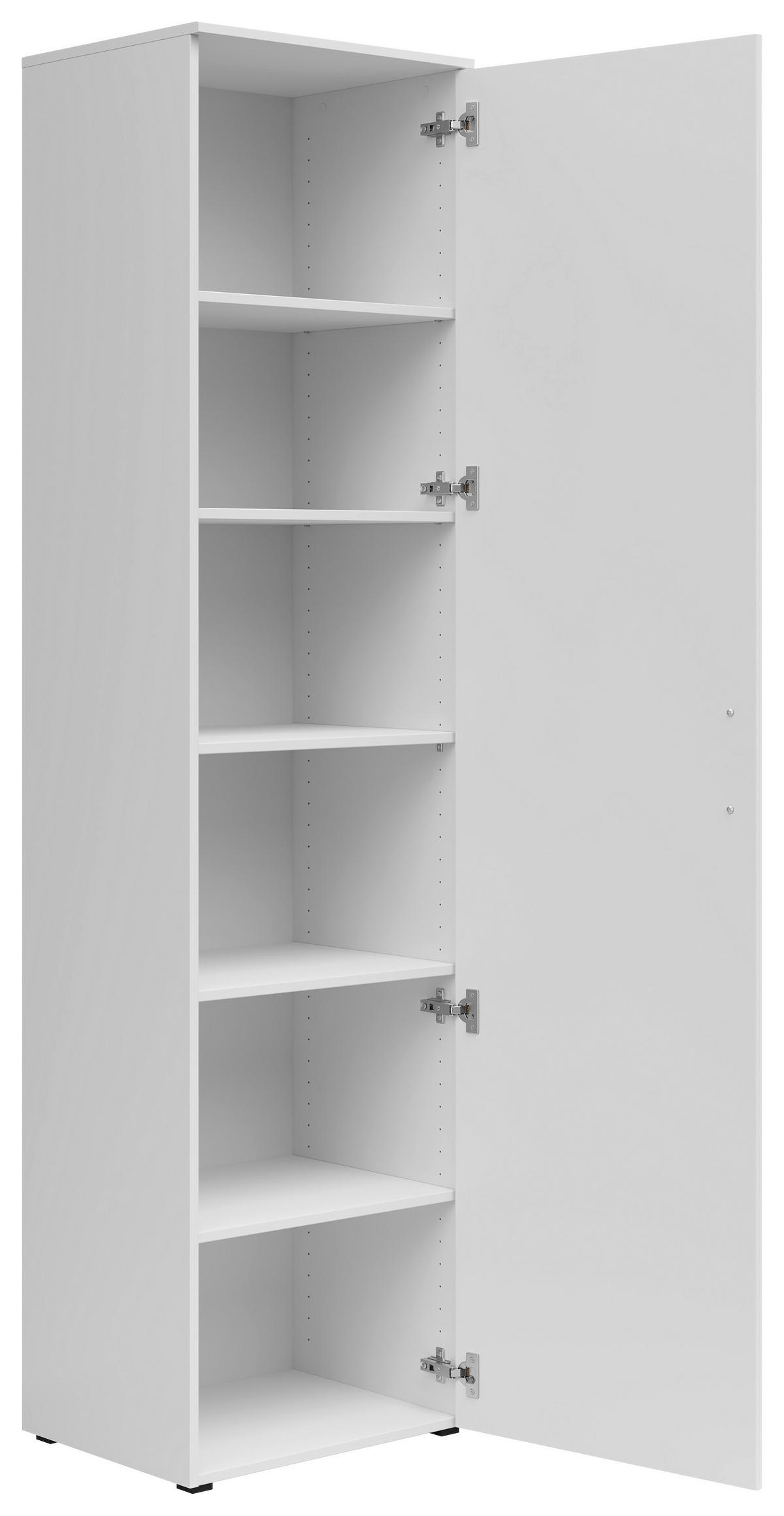 MEHRZWECKSCHRANK 50/195/40 cm  in Weiß  - Anthrazit/Schwarz, MODERN, Holzwerkstoff/Kunststoff (50/195/40cm) - Carryhome