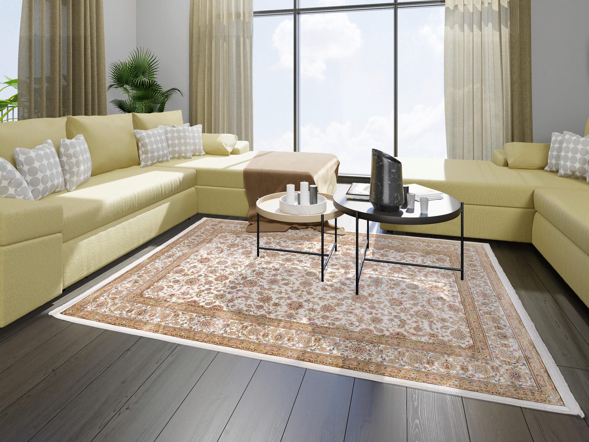 WEBTEPPICH 67/130 cm Miraggio Gelb  - Gelb, Design, Textil (67/130cm) - Dieter Knoll