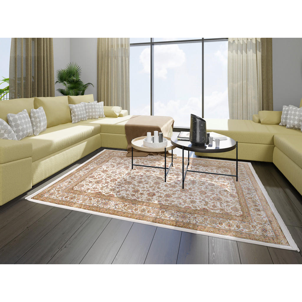 Thumbnail - Dieter Knoll Webteppich Miraggio, Gelb, Textil, orientalisch, rechteckig, 80x150 cm, Oeko-Tex® Standard 100, für Fußbode...