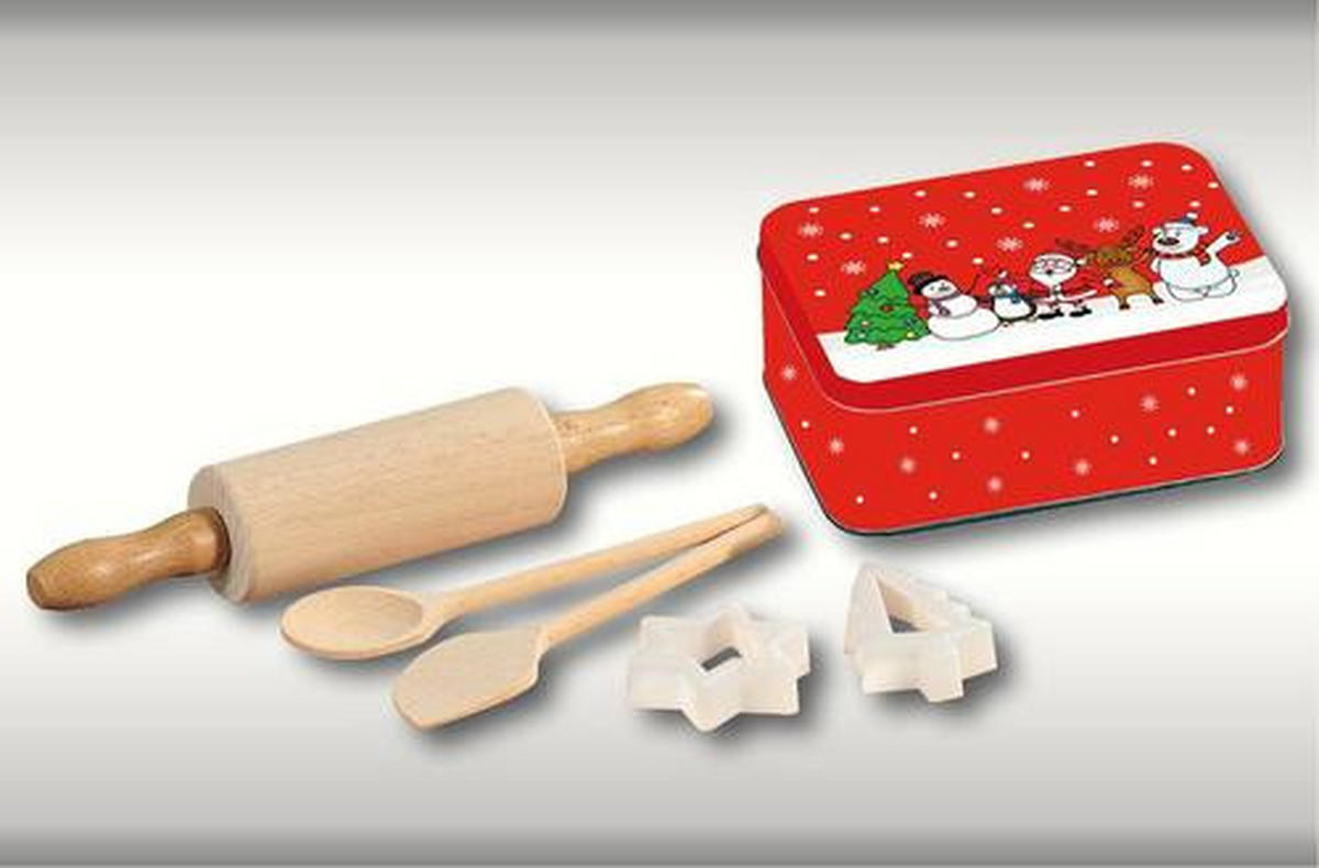 KINDERBACKSET - Buchefarben, Basics, Holz (20/6,5/30cm) - X-Mas