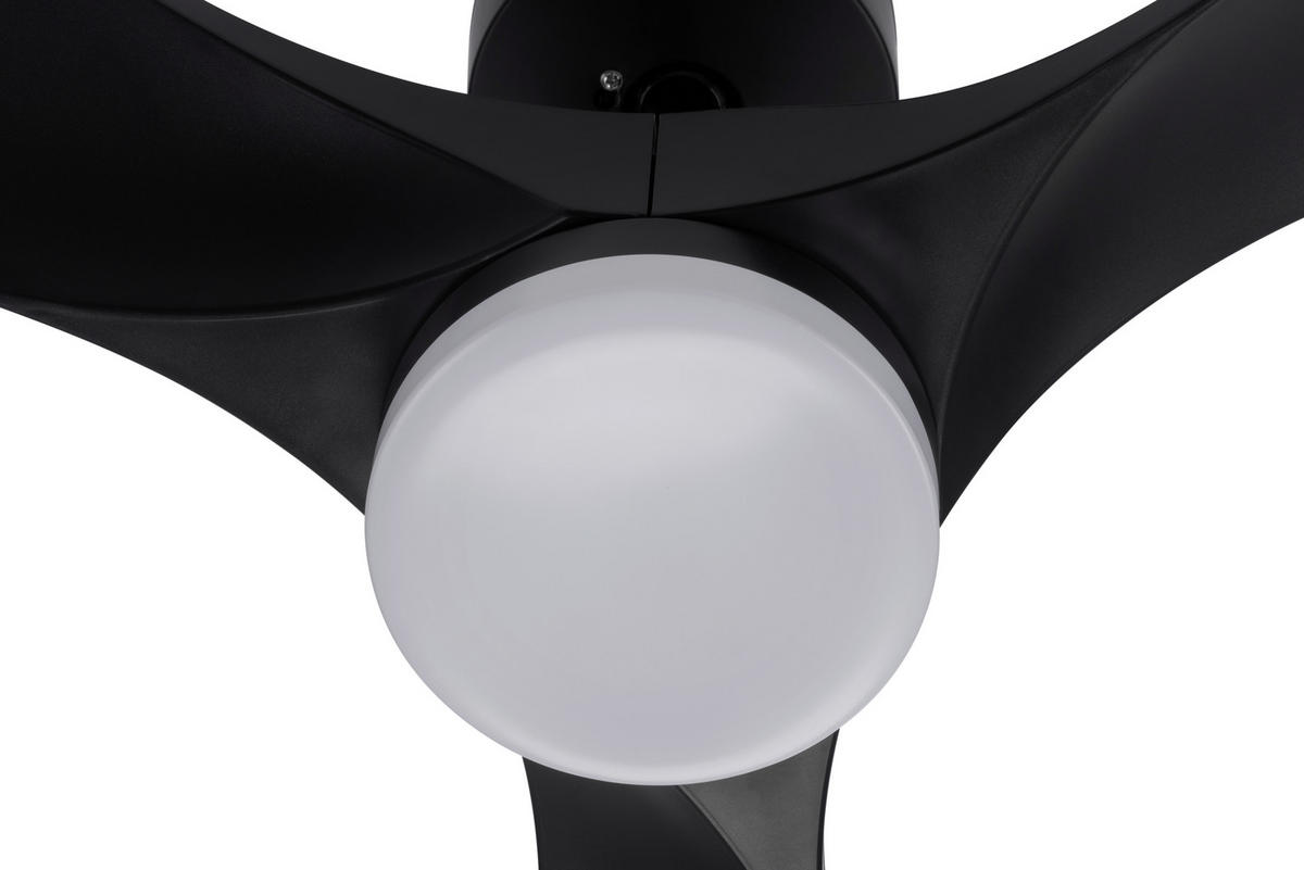 DECKENVENTILATOR - Schwarz, Basics, Kunststoff/Metall (132/3,5cm) - Mican