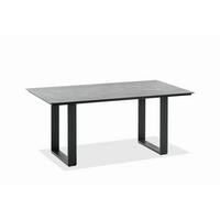 GARTENTISCH Kunststoff Anthrazit, Grau rechteckig  - Anthrazit/Grau, Design, Kunststoff/Metall (160/95/76cm)