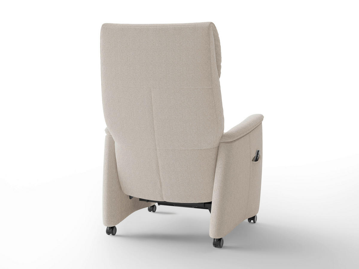 RELAXAČNÍ KŘESLO, textil, krémová - černá/krémová, Basics, textil/plast (76/119/84cm) - Sit & More