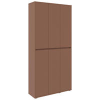 OMARA ZA ČEVLJE terakota - antracit/terakota, Design, umetna masa/leseni material (100/210/34cm) - Xora