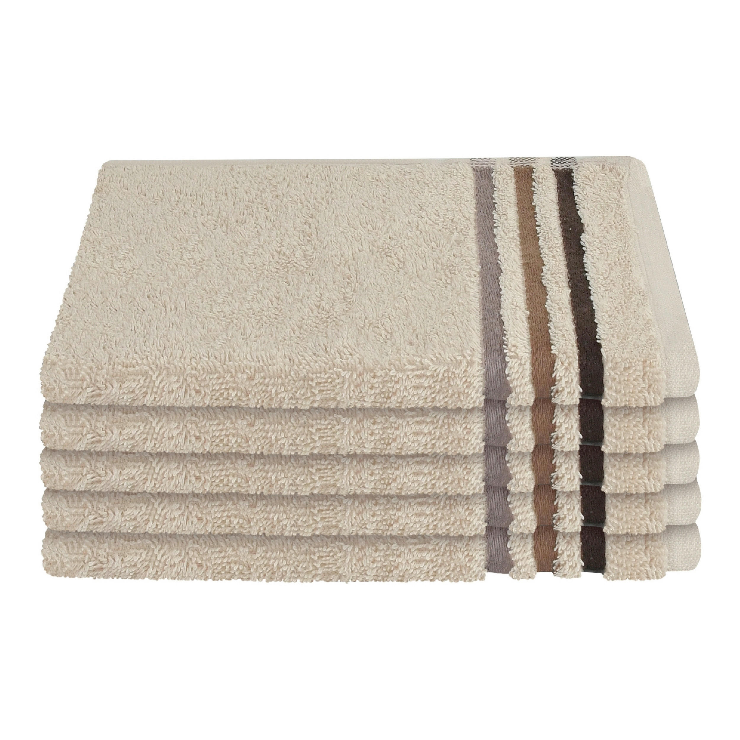 GÄSTETUCHSET Sandfarben 5-teilig 30/50 cm  - Sandfarben, Basics, Textil (30/50cm) - Schiesser