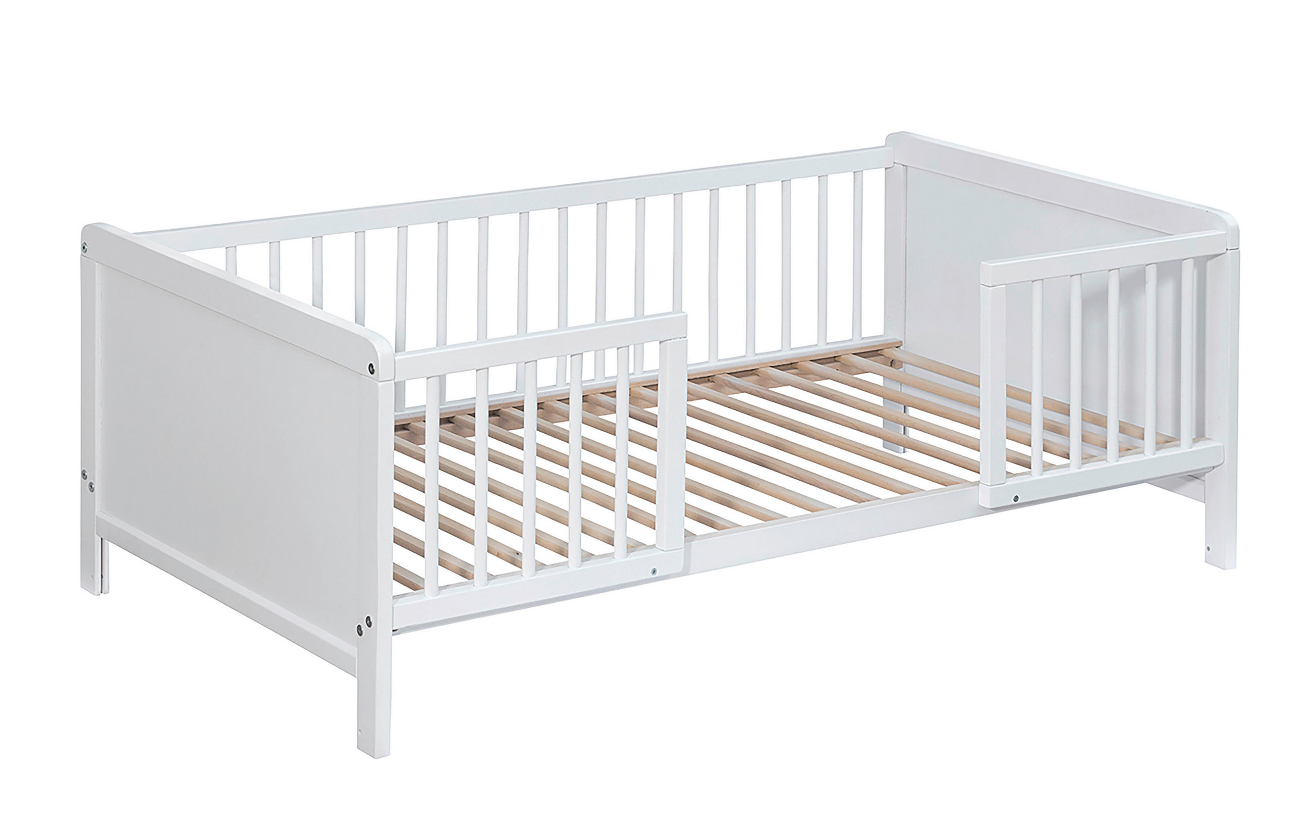 BODENBETT  in Weiß  - Weiß, Basics, Holz (145/76/50cm) - My Baby Lou