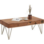 COUCHTISCH in Holz, Metall, Holzwerkstoff 115/60/45 cm  - Bronzefarben/Akaziefarben, Trend, Holz/Holzwerkstoff (115/60/45cm) - Ambia Home