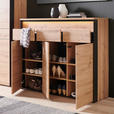 GARDEROBE 4-teilig  in 248/200/38 cm  - Schwarz/Eiche Artisan, KONVENTIONELL, Glas/Holzwerkstoff (248/200/38cm) - Voleo